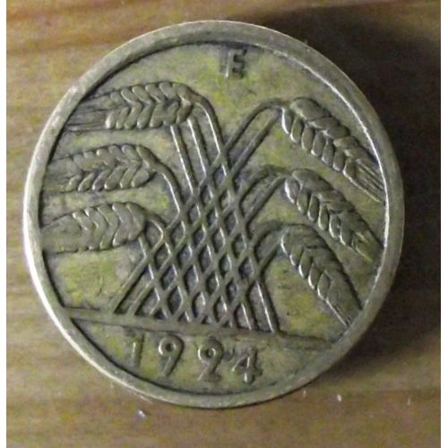 Pièce De 10 Pfennig 1924 Lettre E