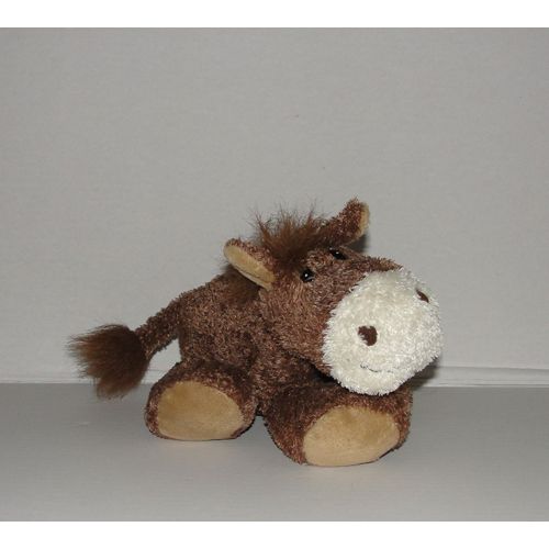Doudou Peluche Chaval, Âne, Poney, Brun, Fourrure, Anna Club Plush