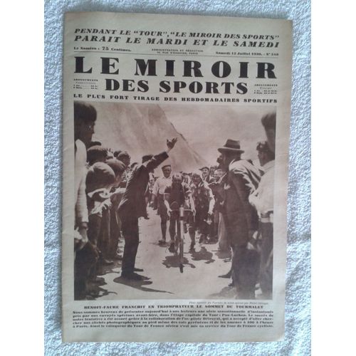 Le Miroir Des Sports N°548  (Du Samedi 12 Juillet 1930)