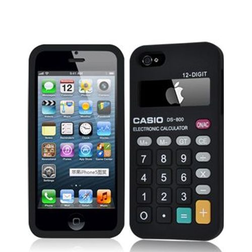 Housse - Coque Aspect Calculatrice En Relief Pour Apple Iphone 5 Noire