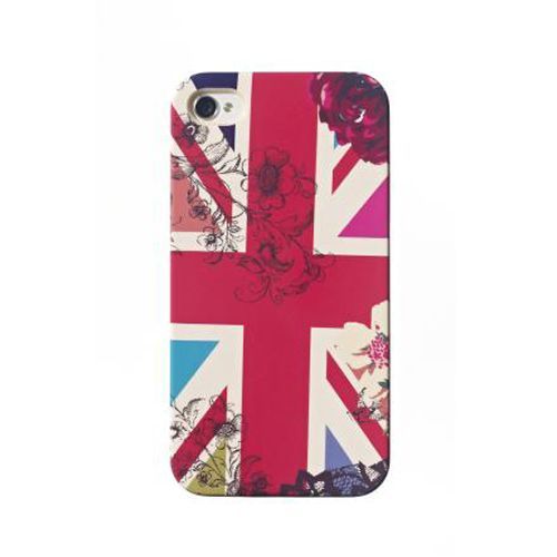 Coque Drapeau Angleterre Et Fleurs Accessorize Iphone 4 Et 4s