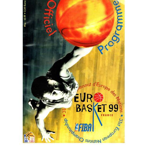 L'officiel Programme 1 Championnat D'europe Des Nations Euro Basket 1999