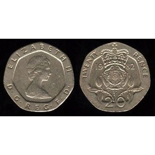 Pièce De 20 Pence Royaume-Uni 1982