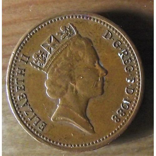 Pièce De One Penny 1988