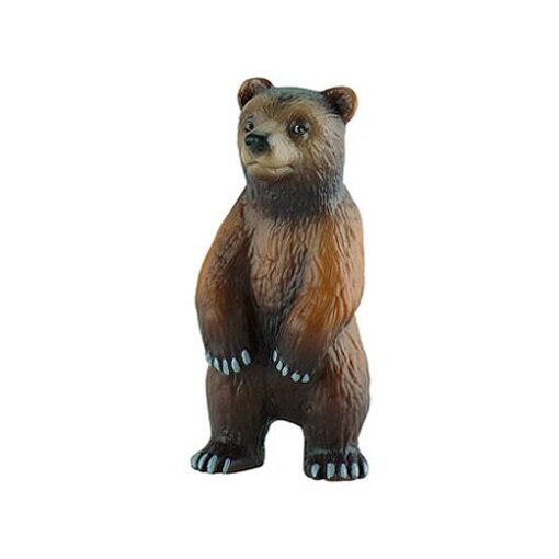 Figurine Vintage Petit Ours Brun En PVC - Ancienne, Collection Bande Dessinée Dessin Animé