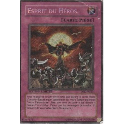 Carte Yu-Gi-Oh! "Esprit Du Héros" Secret Rare Dpk-Frse3