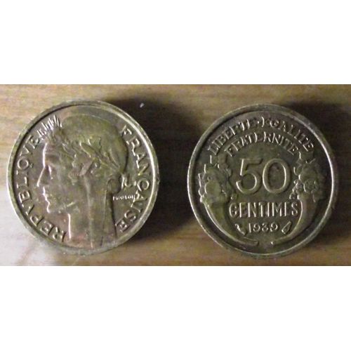 Pièce De 50 Centimes Type Morlon Année 1939