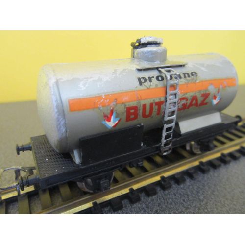 Wagon Citerne Sncf 2 Essieux Propane Butagaz Ho 1/87eme-Jouef