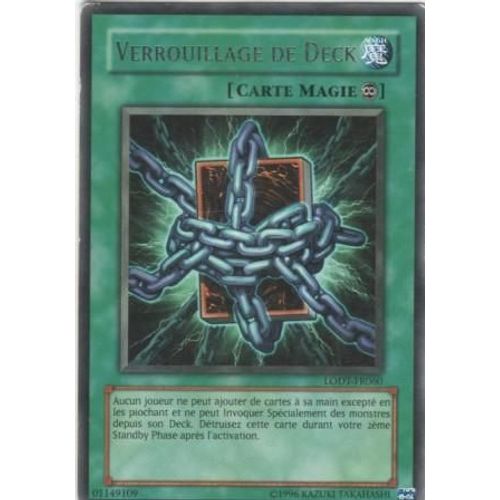 Carte Yu-Gi-Oh! "Verrouillage De Deck" Rare Lodt-Fr060