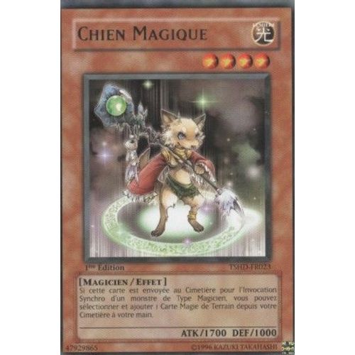 Carte Yu-Gi-Oh! "Chien Magique" Rare Tshd-Fr023