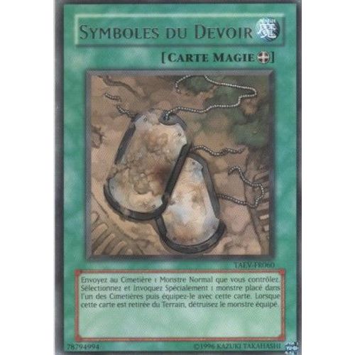 Carte Yu-Gi-Oh! "Symboles Du Devoir" Rare Taev-Fr060