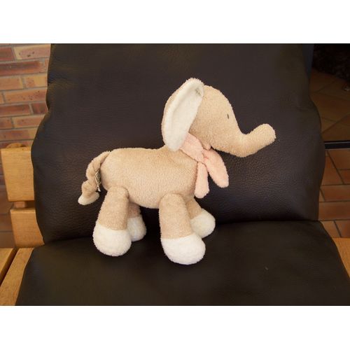 Doudou Elephant Nicotoy Echarpe Rose The Baby Collection