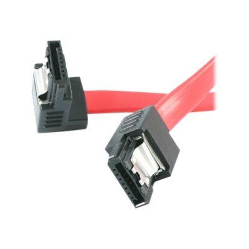 StarTech.com 12in Latching SATA to Right Angle SATA Serial ATA Cable (LSATA12RA1) - Câble SATA - Serial ATA 150/300 - SATA (F) pour SATA (F) - 30 cm - verrouillé, connecteur à angle droit - rouge...
