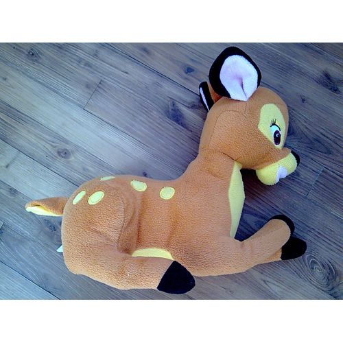 Peluche Doudou Bambi Techno Diffusion Allongé 34 Cm