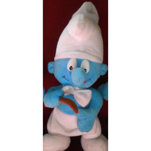 Peluche Schtroumpf  Cuisinier 2001. Kinder Ferrero. Smurf