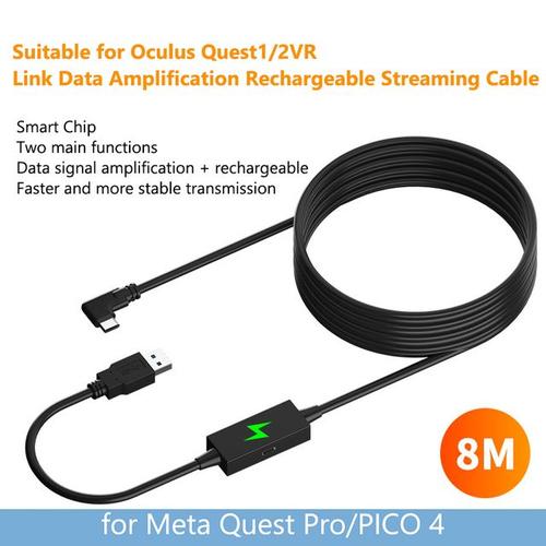 Lien De Câble De Charge Pour Meta Quest Pro Câble De Transfert Usb Vers Type-C Casque Vr Haute Vitesse Transfert De Données 5gbps Pico 4 Usb 3.2 Gen2