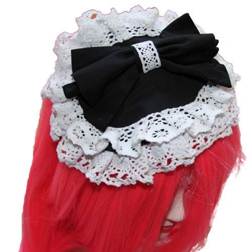 Serre-Tête Pince Cheveux Barrette Lolita Noeud Papillon Maid