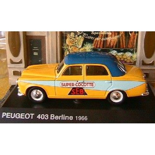 Peugeot 403 Berline Cocotte Seb 1966 Norev 1/43 Yellow Hachette-Norev