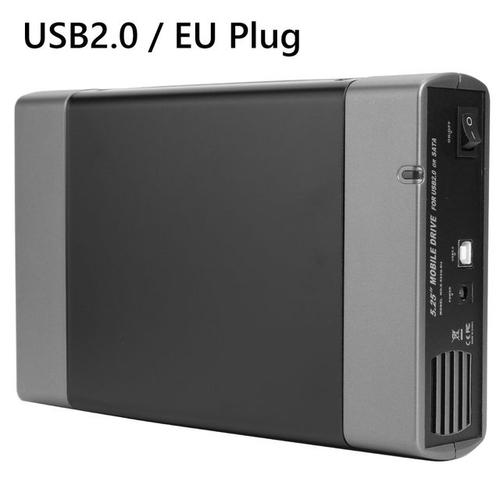 Boîtier de disque dur externe 5.25 pouces usb 2.0/480 vers SATA SSD Support de disque dur DVD Mobile enregistrement 16 vitesses Mbps