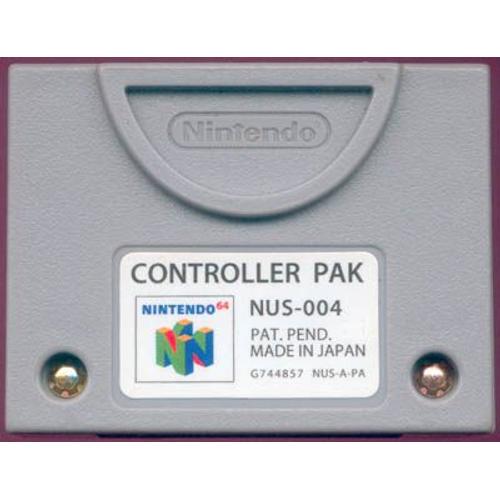 Nintendo 64 N64 Carte Mémoire Controller Pak Pal  Nus-004