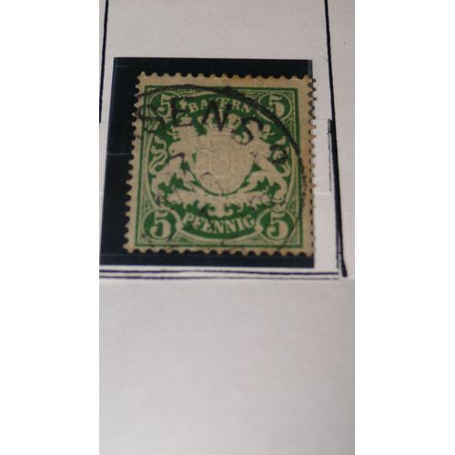 Bayern 5 Pfennig Oblitere