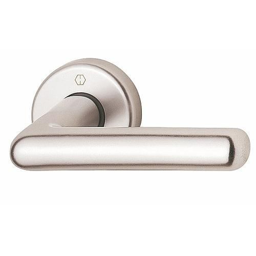 Poignées doubles pour rosace ou plaque - alu argent - Cortina HOPPE
