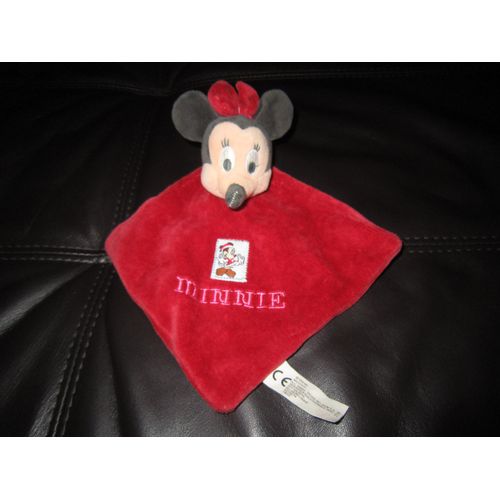 Doudou Minnie Père Noel Plat Triangle Nicotoy Kiabi Disney Rouge Bordeaux