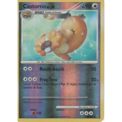 Carte Pokémon "Castorno Niv.20" Pv90 Holo Reverse 51/147