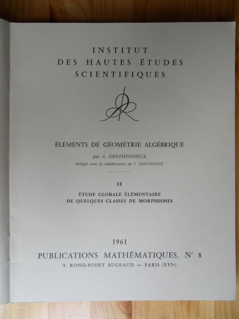 Elements de geometrie algebrique Ⅲ grothendieck-