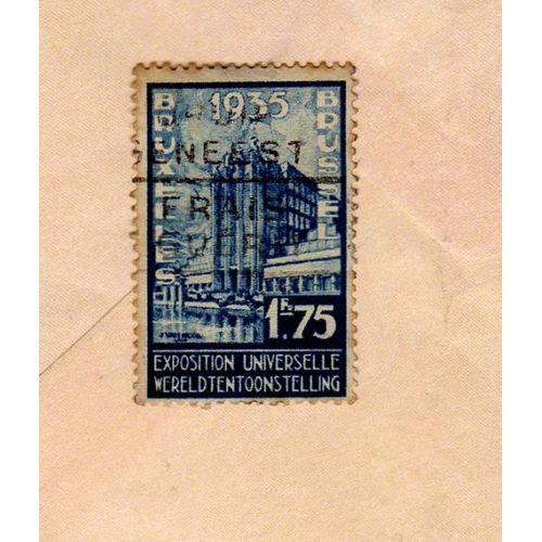 Timbre Belgique Exposition Universelle, Palais Du Heysel 1935