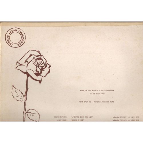 Sélection Rose D'or D'antibes 1972