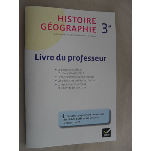 Hatier 3ème, Hist-Géo, Livre Du Prof 2012