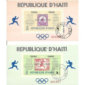 Haiti  Jeux Olympiques 1968 2 Blocs Marathon