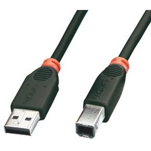 Lindy - Câble USB - USB (M) pour USB type B (M) - USB 2.0 - 2 m - moulé - noir