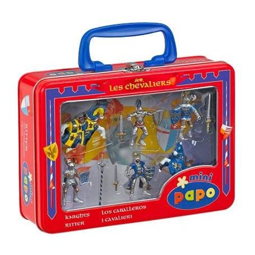 Mini Chevaliers Et Chevaux Bleus 21 Cm X 15 Cm