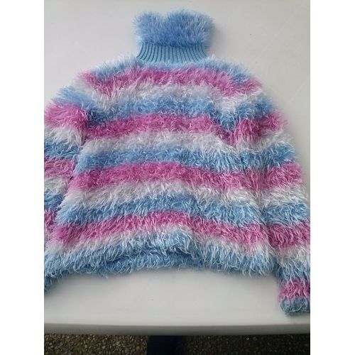 Pull Fille 12 Ans Muticolore Bleu,Blanc,Rose