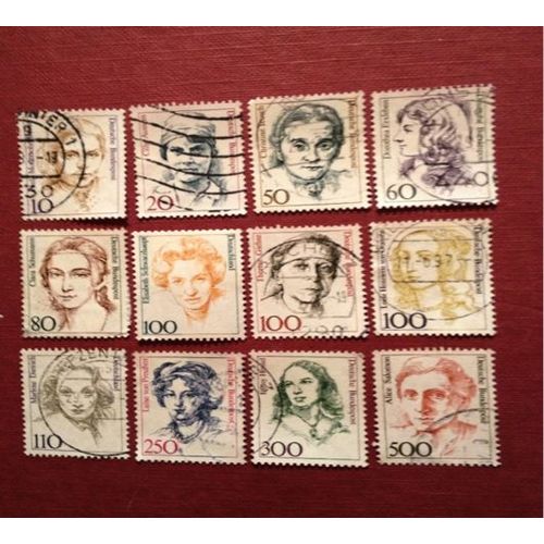 Lot De 12 Timbres Oblitérés D'allemagne