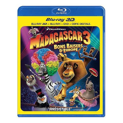 Madagascar 3 : Bons Baisers D'europe - Combo Blu-Ray 3d + Blu-Ray + Dvd + Copie Digitale