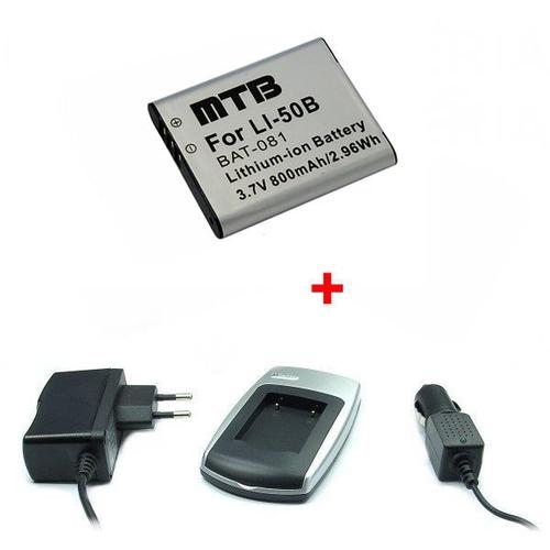 Chargeur + Batterie Li-50b pour Olympus mju µ TOUGH-8000, TOUGH-8010