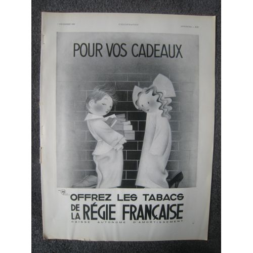 Gravure Pub Regie Des Tabacs 1935 De L Illustration