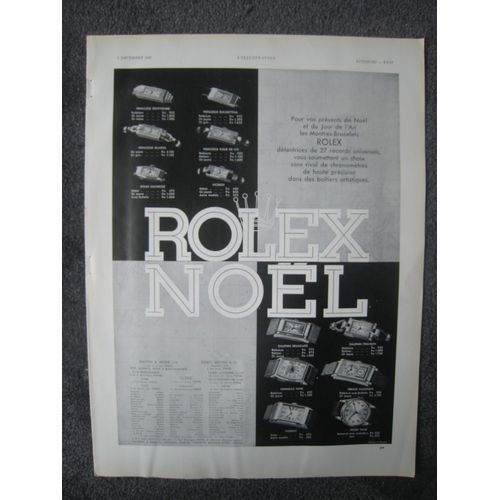 Gravure Pub Rolex 1935 De L Illustration
