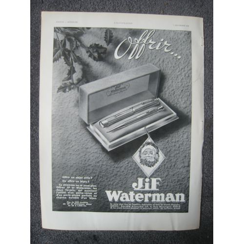 Gravure Pub De 1935 Waterman De L Illustration