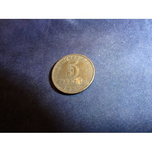 Allemagne 5 Deutsches Reichpfennig,1920