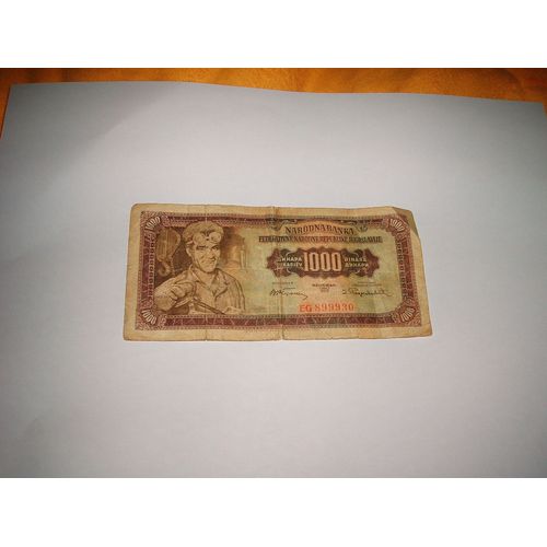 Billet De 1000 Dinara / Dinars Yougoslavie Annee 1955