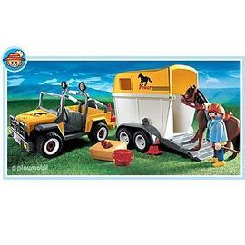 Playmobil 3249 - Cavalière avec Jeep, Van et cheval