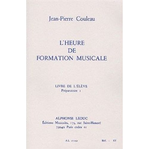 Couleau Heure De Formation Musicale Preparatoire 1 Eleve