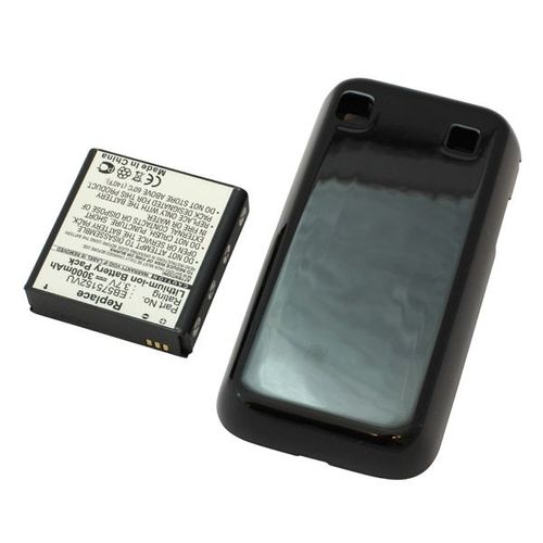 Batterie Samsung Galaxy S I9000  Galaxy S Plus I9001 Double Capacitée 3000 Mah Li-Ion  3,7 V + Capot Arriere Noir Remplace Eb575152vu, G7  Livre Avec Couvercle