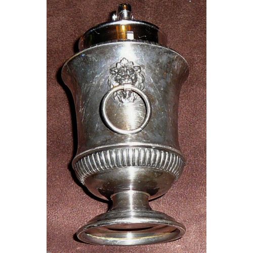 Briquet De Table Acier Argenté Pot A Anses