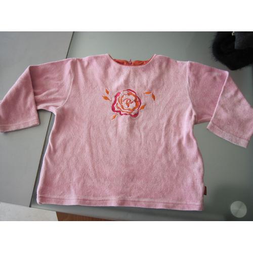 Pull Enfant Velours Brodé Kenzo 4/6 Ans