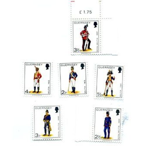 Guernesey - 6 Timbres Neufs - Uniformes Militaires